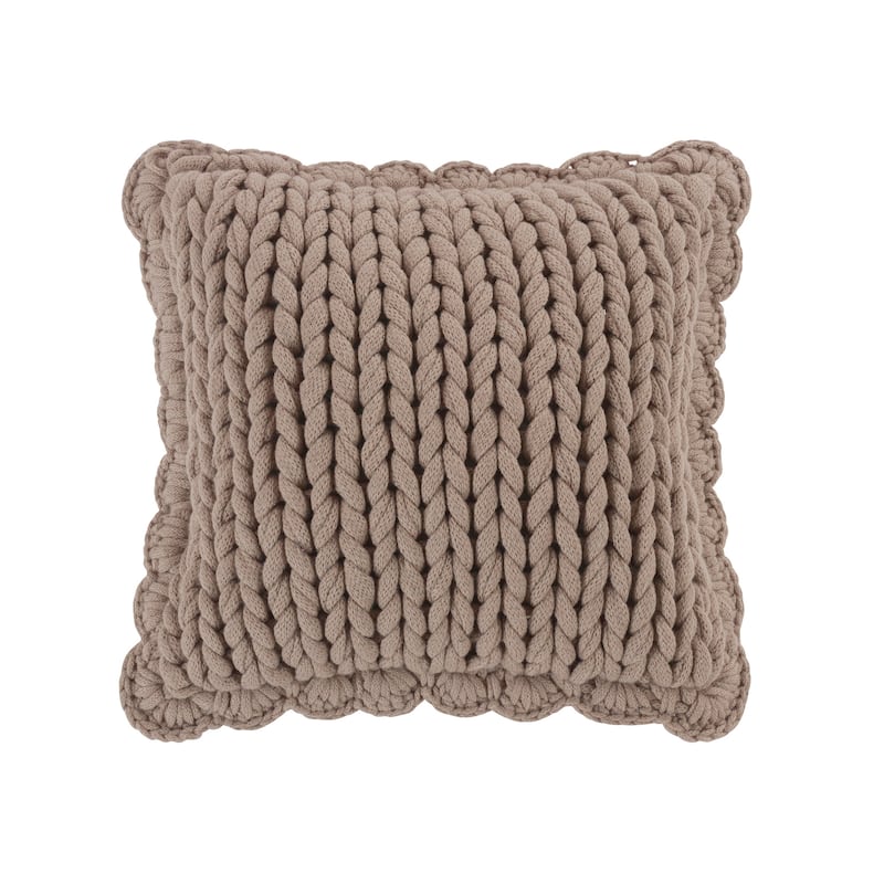 Donna Sharp Chunky Knit Decorative Pillow - Taupe