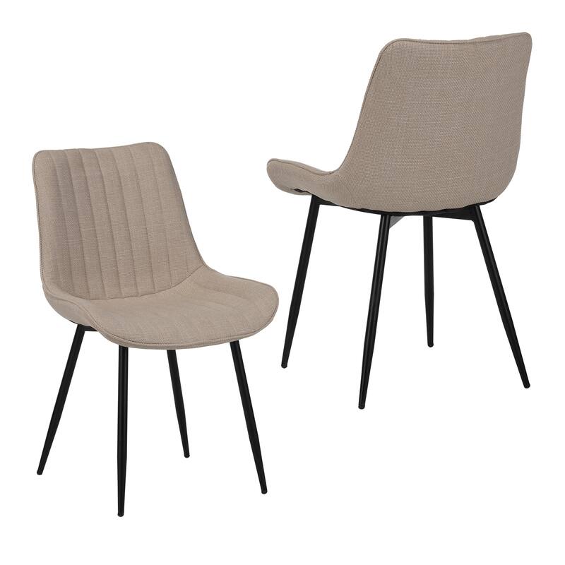 Upholstered Dining Chairs Set of 4, Fabric Dining Room Chairs with Metal Legs, Modern Home Office/Kitchen Chairs