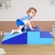 preview thumbnail 26 of 51, 2-Piece Step and Slide Climber for Infants and Toddlers Baby Soft Play Set Foam Blocks - 40" x 20" x 10" (L x W x H)