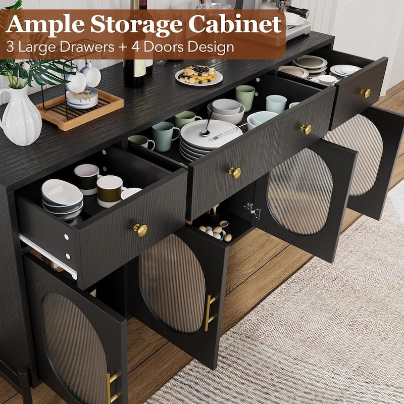 Buffet Cabinet with Storage,Large Sideboard Cabinet,Coffee Bar Cabinets