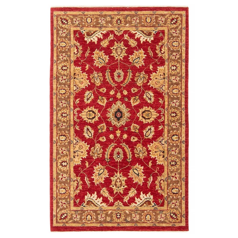 ECARPETGALLERY Hand-knotted Jamshidpour Red Wool Rug - 3'0 x 5'0 - Red - 3'0 x 5'0