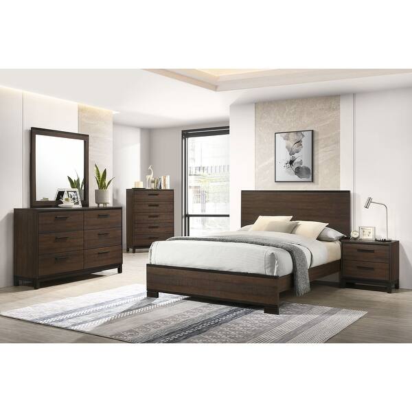 Edmonton Panel Platform Rustic Tobacco Bedroom Set - Bed Bath & Beyond