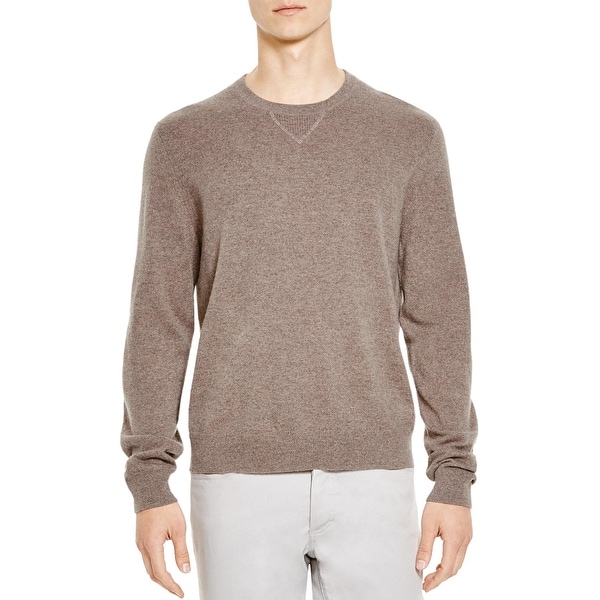 Shop Bloomingdales Mens Cashmere Crewneck Sweater X-Large XL Toasted Almond - Free Shipping ...
