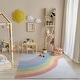 preview thumbnail 1 of 6, Well Woven Kids Rugs Rainbow Modern Machine Washable Area Rug 7'7" x 9'10" - Multi Color
