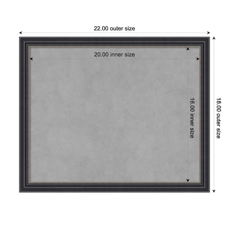 Amanti Art Stylish Black Framed Magnetic Board - Board Size 20x16