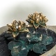 preview thumbnail 9 of 10, Alpine Corporation 30" Tall Outdoor Pedestal Lotus Rock Waterfall Fountain with LED Lights