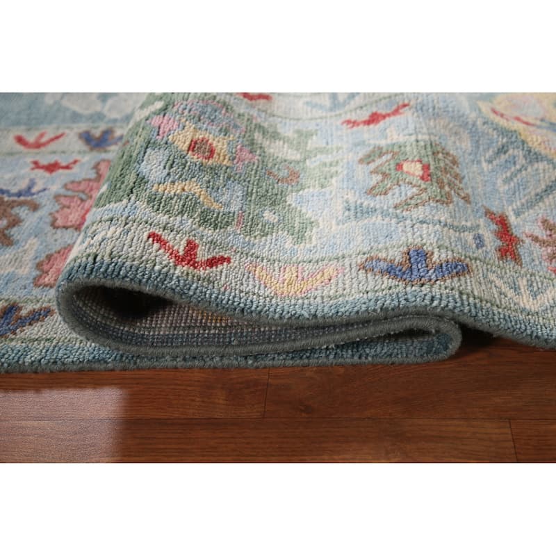 Oushak Style Area Rug Handmade Transitional Wool Carpet - 7'10"x 9'9"