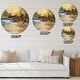 preview thumbnail 4 of 8, Designart 'Stream in Forest Oil Painting' Oversized Traditional Wall CLock