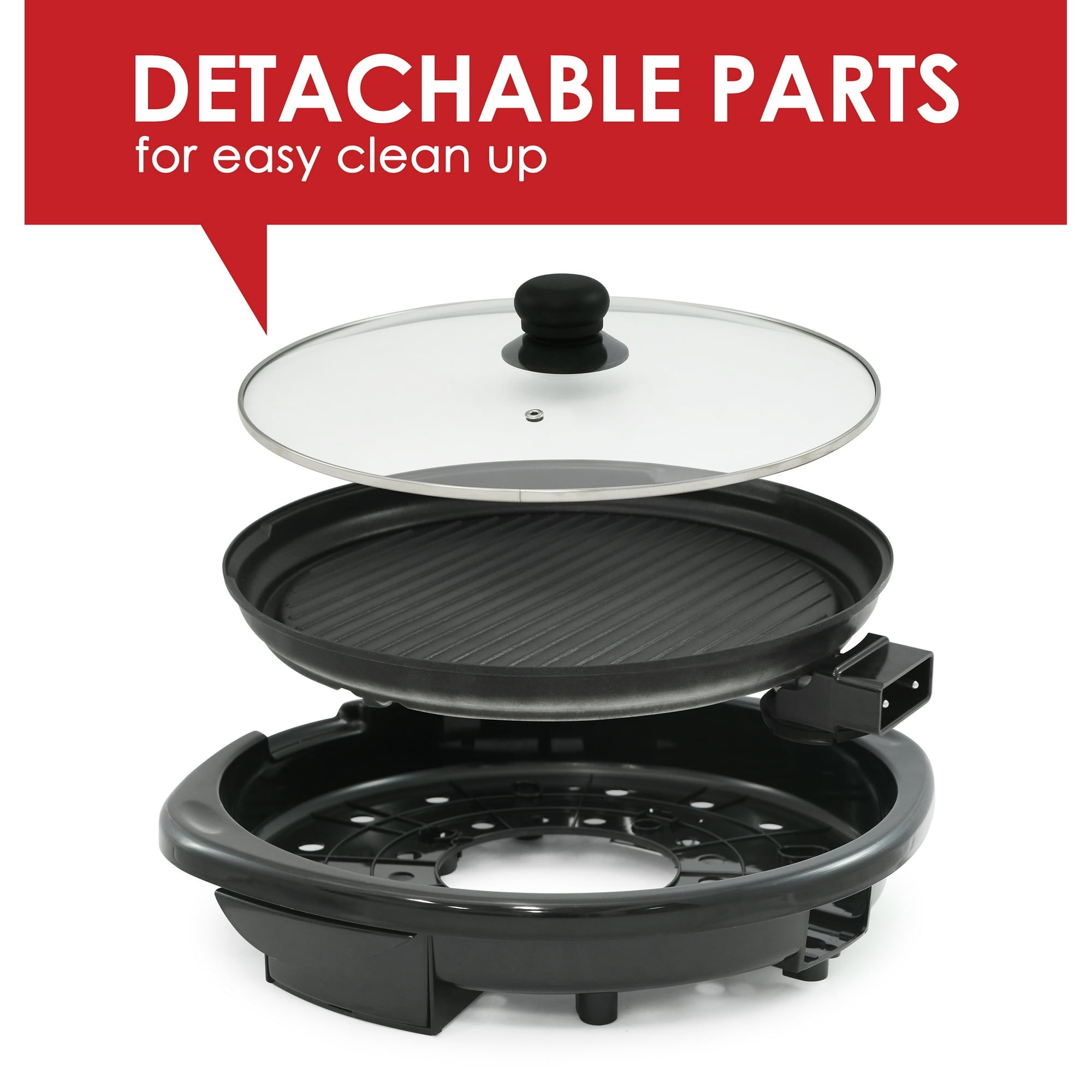 Electric Indoor Grill Black