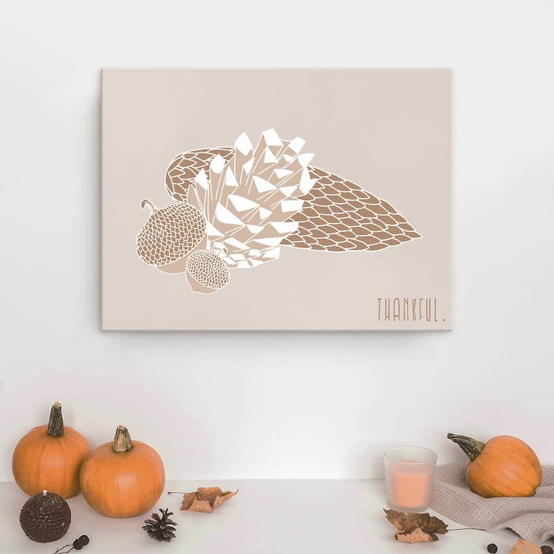 Minimal Harvest II' Fall Canvas Wall Art