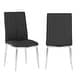 preview thumbnail 18 of 20, Somette Alyssa Side Chair with Chrome Legs (Set of 4)