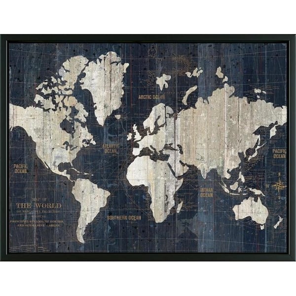 Shop Easy Art Prints Wild Apple S Old World Map Blue Crop