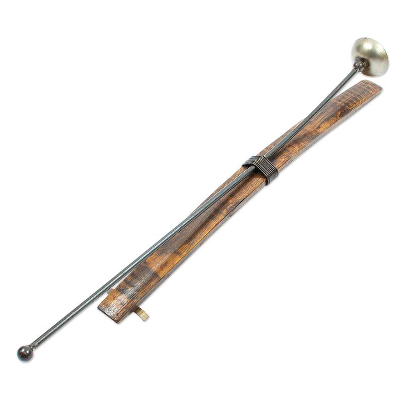 Novica Handmade High Hacienda Lights Iron And Wood Wall Sconce