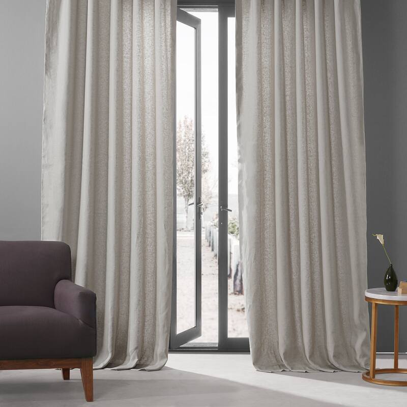 Exclusive Fabrics French Linen Lined Curtain Panel (1 Panel)