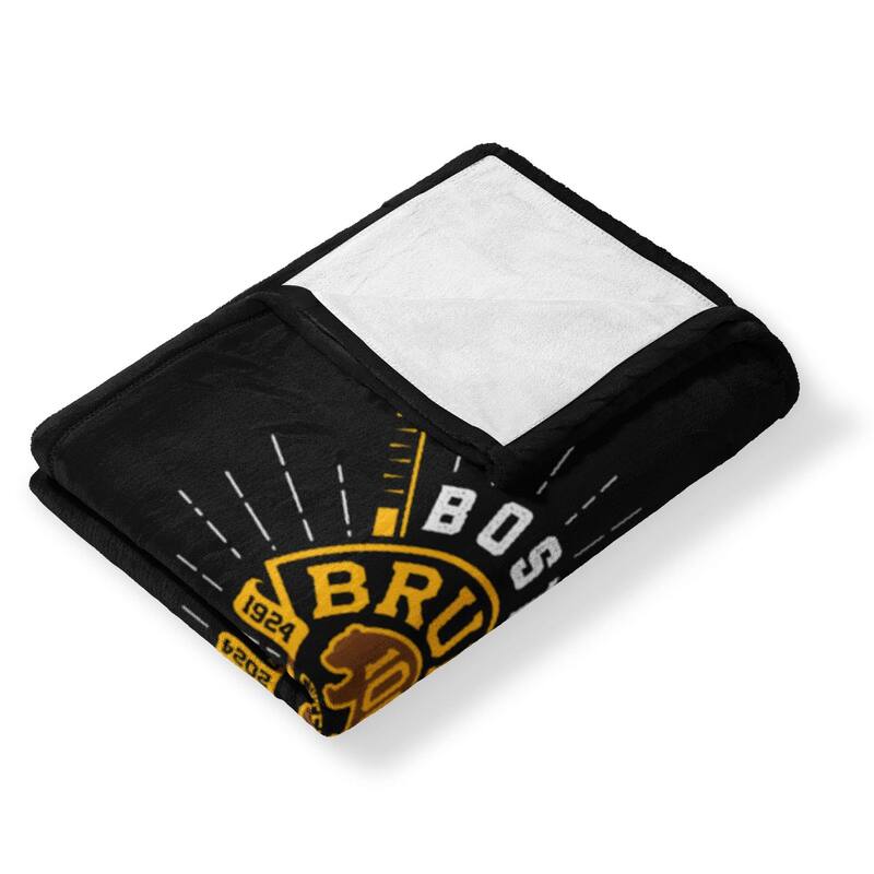 NHL 100th Anniv Fanatic Boston Bruins Silk Touch Throw Blanket