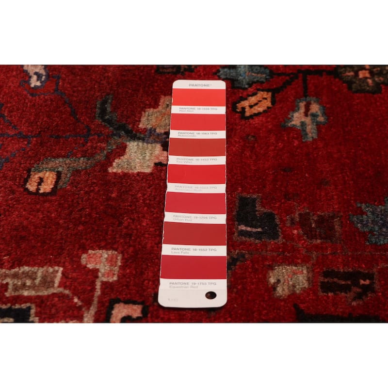ECARPETGALLERY Hand-knotted Andelz Red Wool Rug - 3'10 x 9'8