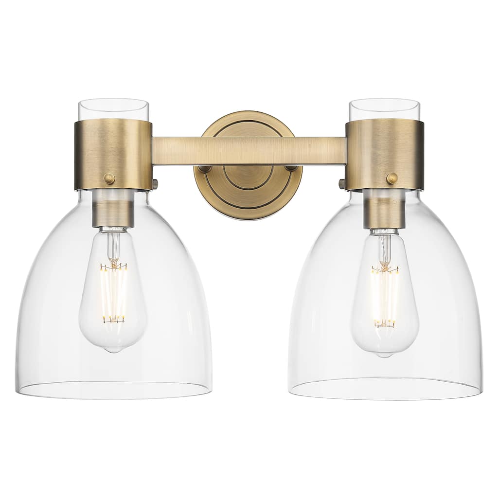 Innovations Lighting Downtown Urban - Lawton Bell - 2 Light 16" Wall-Mounted Bath Vanity Light