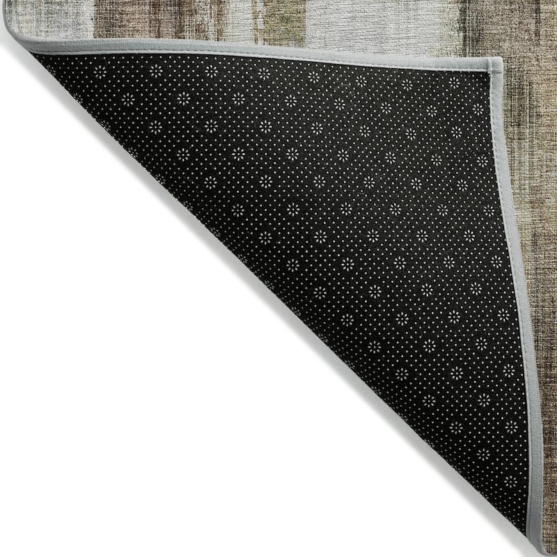 Machine Washable Indoor/ Outdoor Modern Ombre Chantille Rug