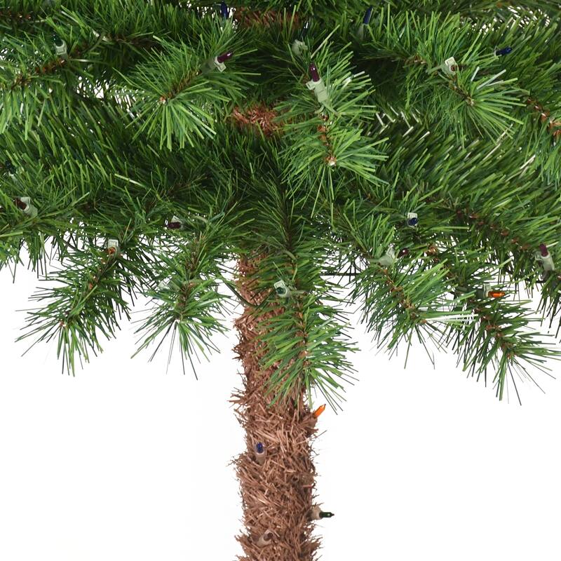 Puleo International 5' Pre-Lit Artificial Palm Tree with 150 Multi-Color Lights