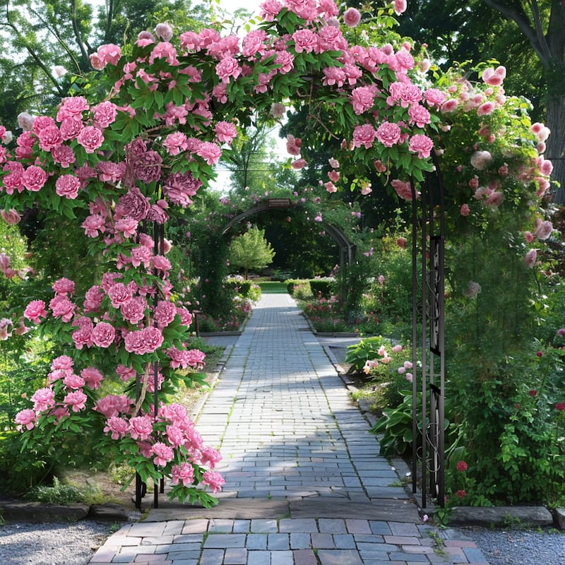 Heavy Duty Metal Garden Large Arch Arbor Trellis Wedding Ceremony Frame