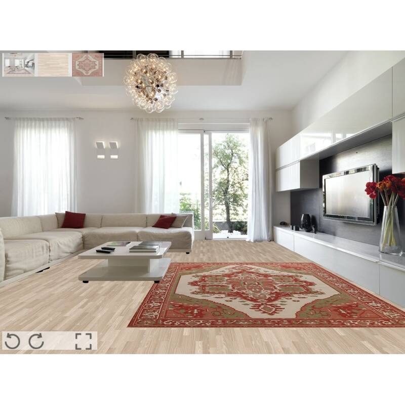 Heriz Serapi Turkish Oriental Traditional Area Rug Wool Hand-knotted - 9'9" x 13'0"