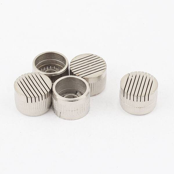 5 x Silver Tone Stainless Steel Slotted Core Box Vents 14mm Diax10mm