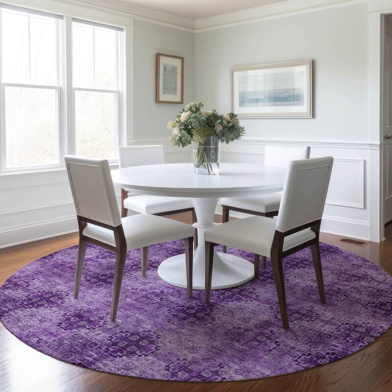 Alsi Garden-Inspired Weather Resistant Classic Meets Modern Outdoor Rug