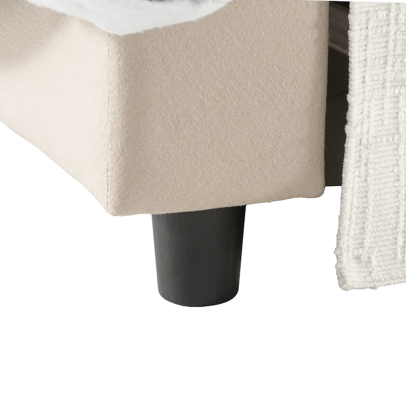 GDFStudio - 93.7" Modular Chenille Sectional Sofa Bed with USB