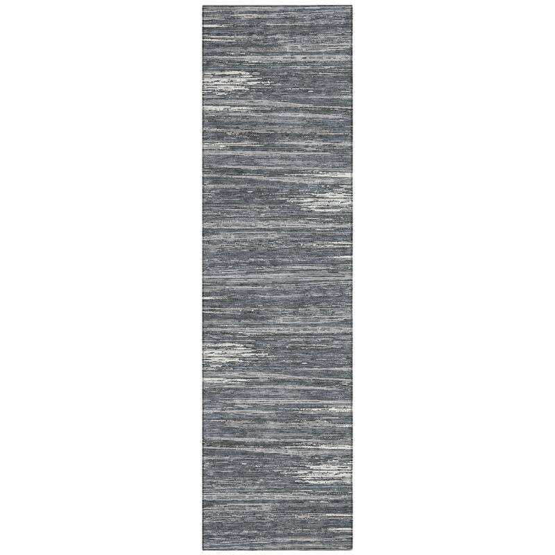 Machine Washable Indoor/ Outdoor Chantille Abstract Stripe Rug