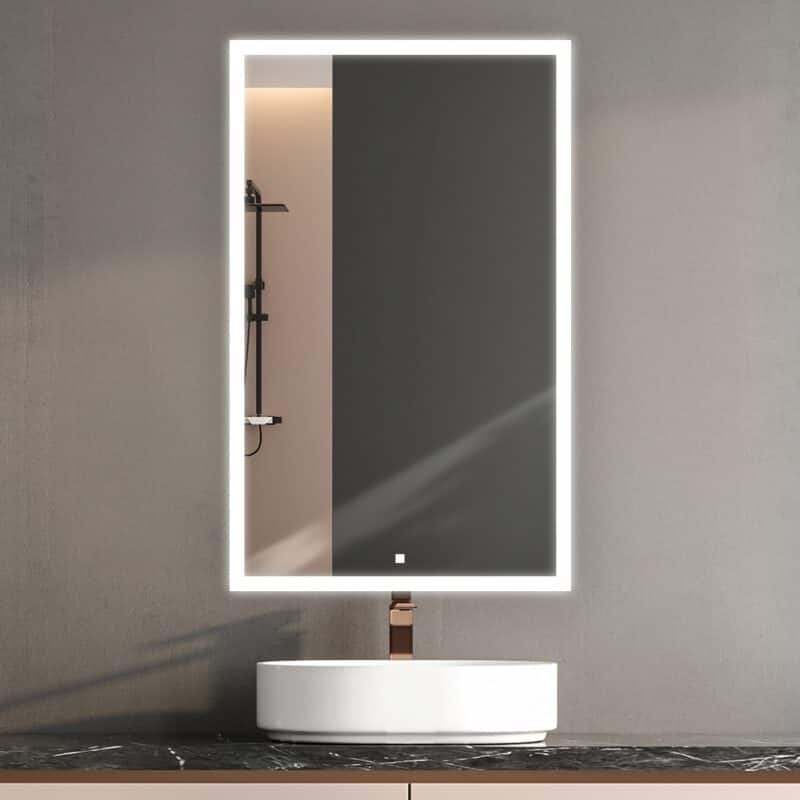AQUADOM Edge Royale Bathroom Led Lighted Medicine Cabinet Defogger, 3X LED Adjustable Magnifying Mirror, Electrical Outlets. - 24"x32"x5"-Right-Hinge