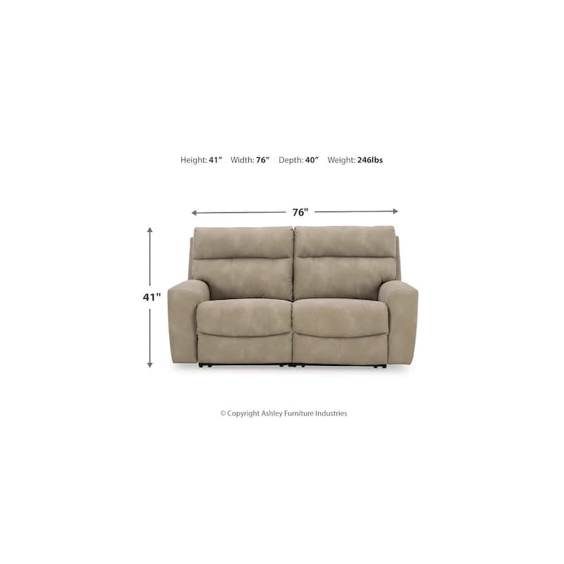 Signature Design by Ashley Next-Gen DuraPella 2-Piece Power Reclining Sectional Loveseat - 77"W x 42"D x 41"H