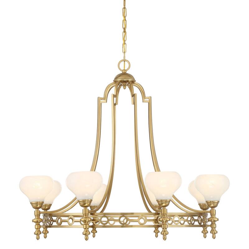 Savoy House 1-1605-8 Allston 8 Light 36" Wide LED Chandelier - Warm Brass