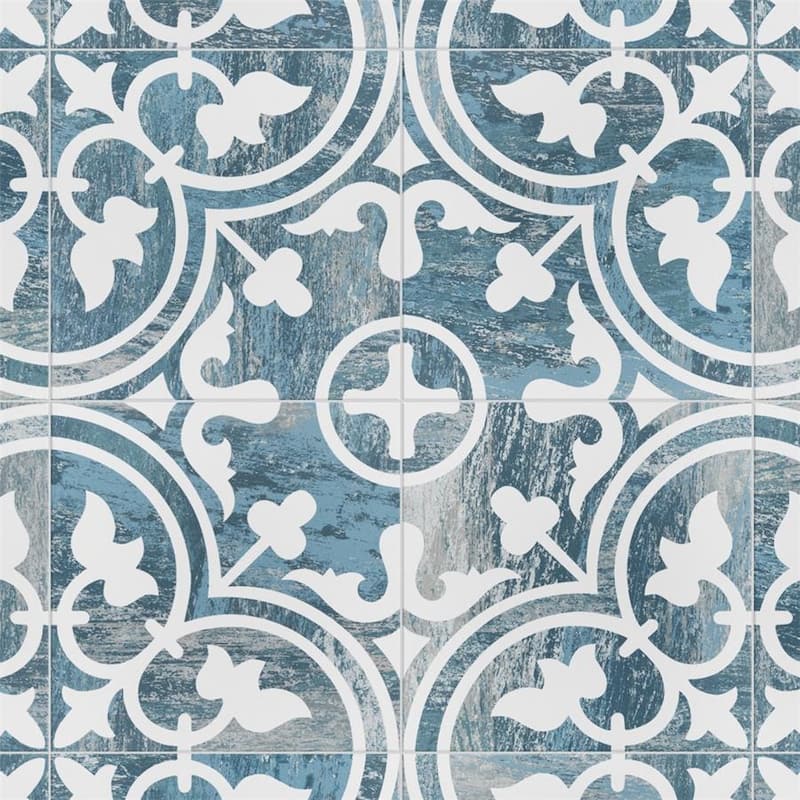 Merola Tile Cassis Arte Blue Day 9-3/4" x 9-3/4" Porcelain Floor and Wall Tile
