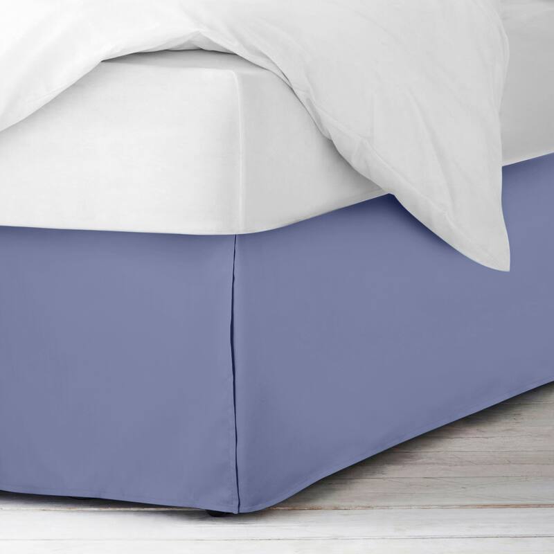 Clara Clark Pleated Bed Skirt-14 inch Tailored Drop - Soft Double Brushed Premium Microfiber Ruffle Bed Skirt - Includes 8 Pins