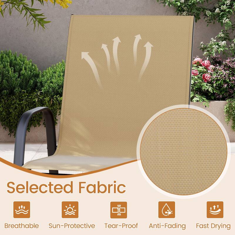 29" Outdoor Bar Stools Set 2 Fabric High Back Chairs with Metal Frame for Decks and Porches - 24.5" x 30" x 51"
