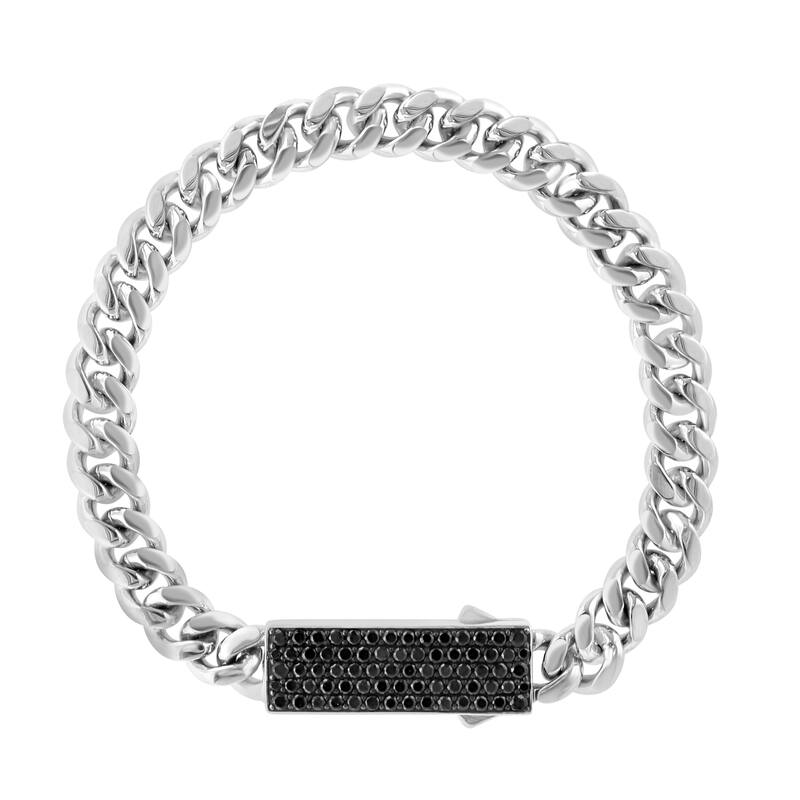 EFFY Men's 925 Sterling Silver Black Spinel Bracelet