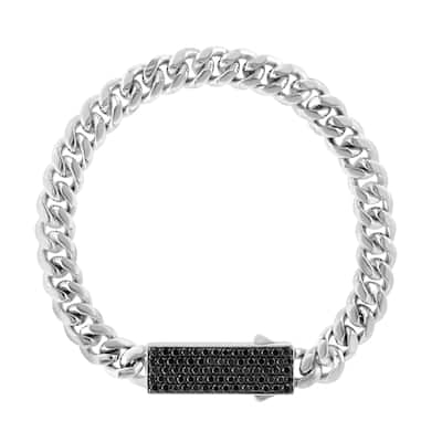EFFY Men's 925 Sterling Silver Black Spinel Bracelet