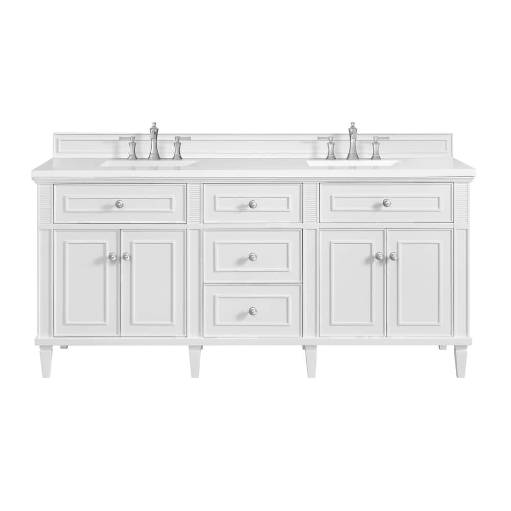 James Martin Vanities 424-V72-3WZ Lorelai 72" Double Basin Wood Vanity
