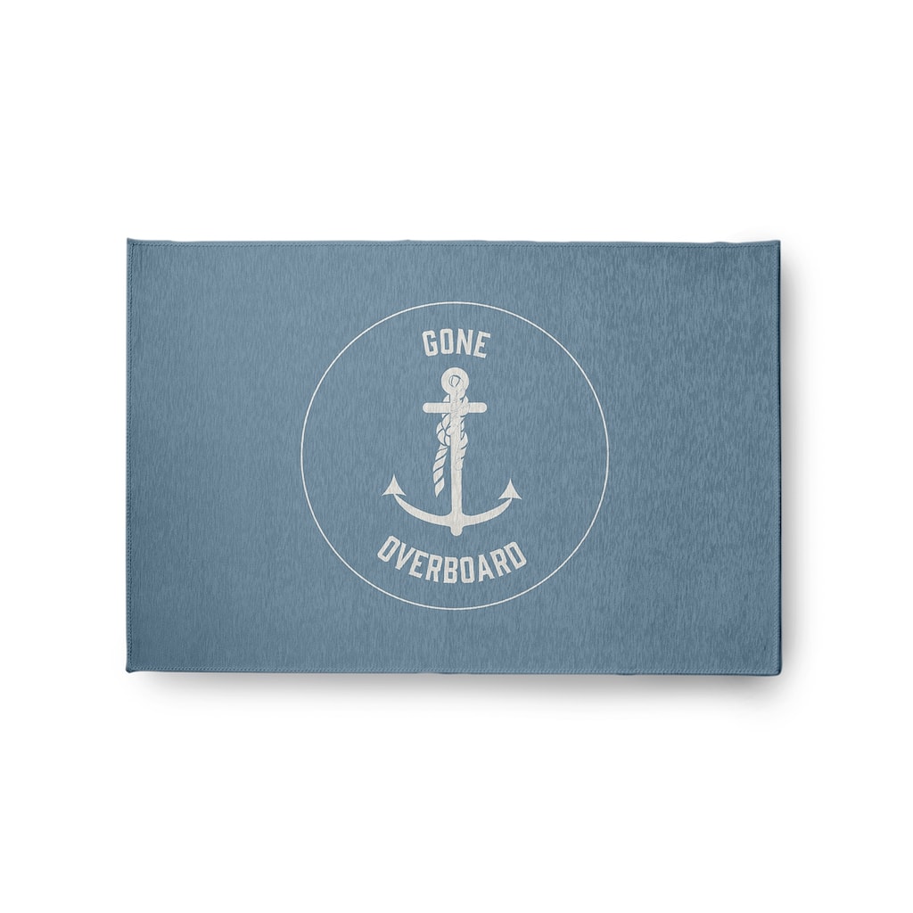 Gone Forever Overboard Nautical Chenille Rug