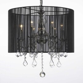 Swag Plug In Chandelier with Crystals and Large White Shade - 6 ... Swag Plug In Chandelier with Crystals and Large White Shade - 6 ... - Crystal Swag Plug In Chandelier Lighting With Shade & 14' Feet Of Hanging Chain & Wire