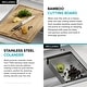 preview thumbnail 67 of 150, KRAUS Kore Workstation Drop-In Stainless Steel Kitchen Sink