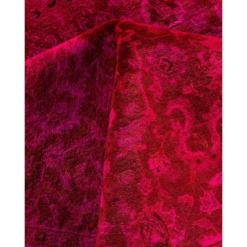 Overdyed, One-of-a-Kind Hand-Knotted Area Rug - Pink - 8' 2" x 10' 3"