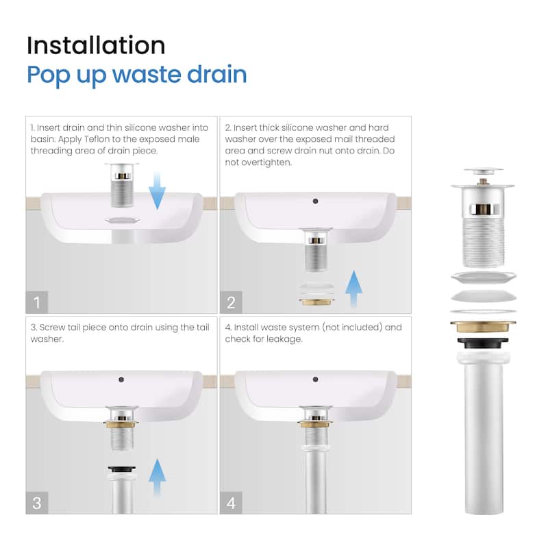 Single-handle Bathroom Vanity Sink Faucet w/ Water Hose