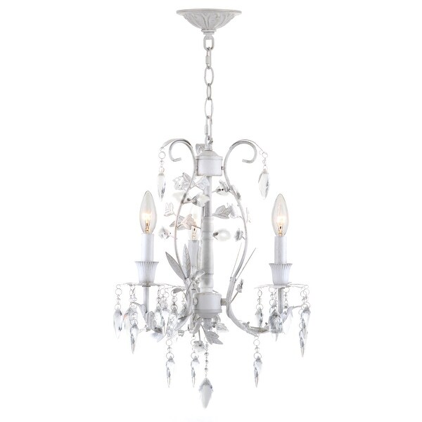 Safavieh Lighting Jasper Adjustable 3-light White Chandelier - 14.5"x14.5"x22.5 - 94.5" - 14.5"x14.5"x22.5 - 94.5". Opens flyout.