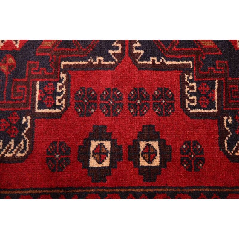 ECARPETGALLERY Hand-knotted Teimani Red Wool Rug - 3'9 x 6'6