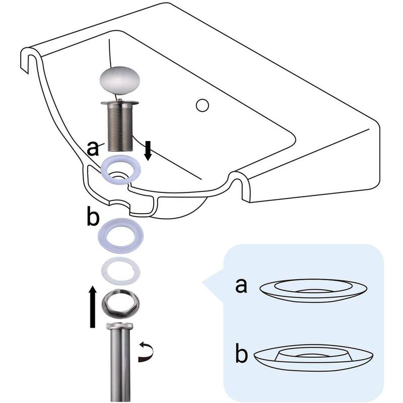 DORNBERG B007A Pop Up Bathroom Sink Drain with Overflow