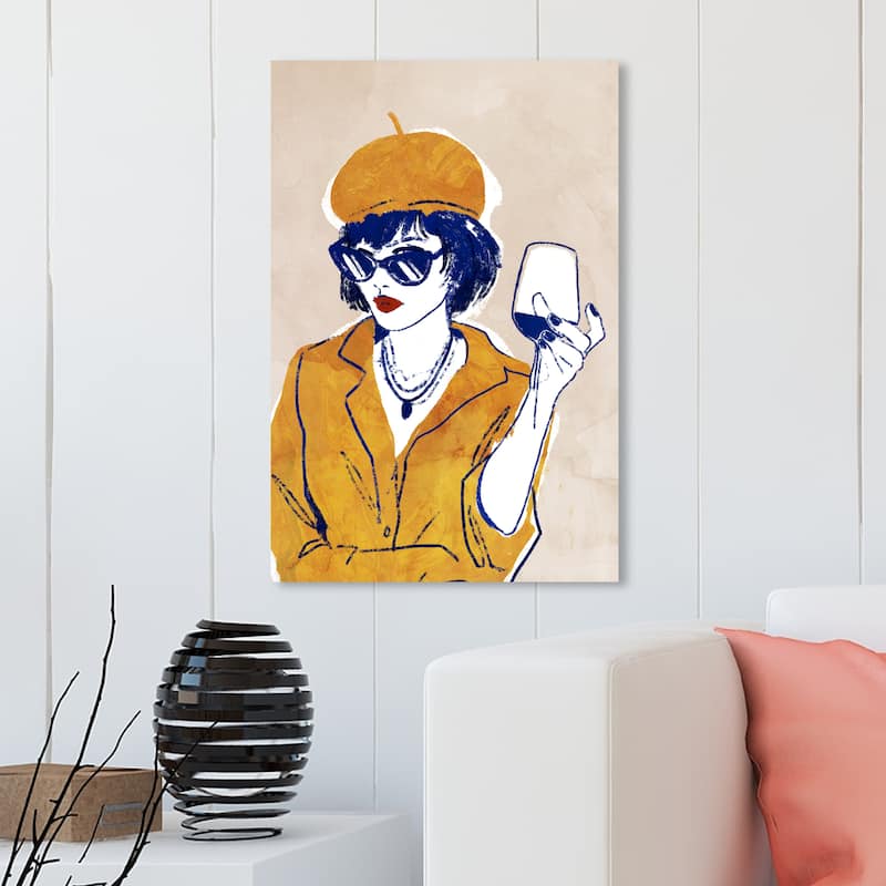Wynwood Studio 'Afternoon Vibes' Fashion and Glam Wall Art Canvas Print Outfits - Yellow, White
