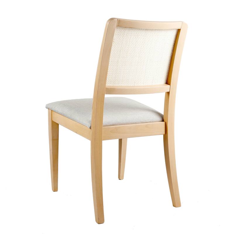Linon Birkner Solid Wood Rattan Dining Chair