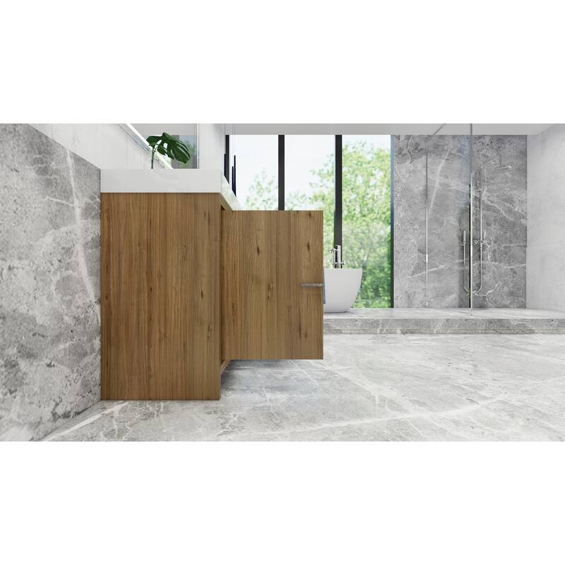 Dove 60'' Freestanding Vanity with Single Reinforced Acrylic Sink