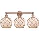 Option Antique Copper / White Glass with Brown Rope